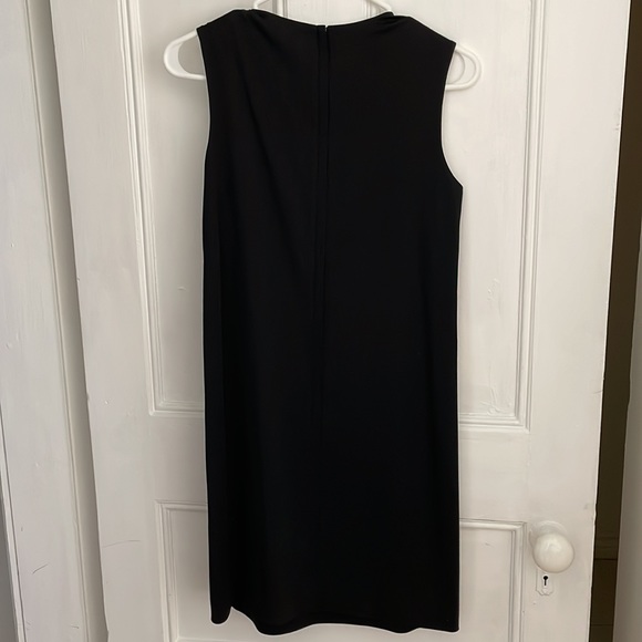 Theory silk shift dress sz 0 black and white - Picture 4 of 6